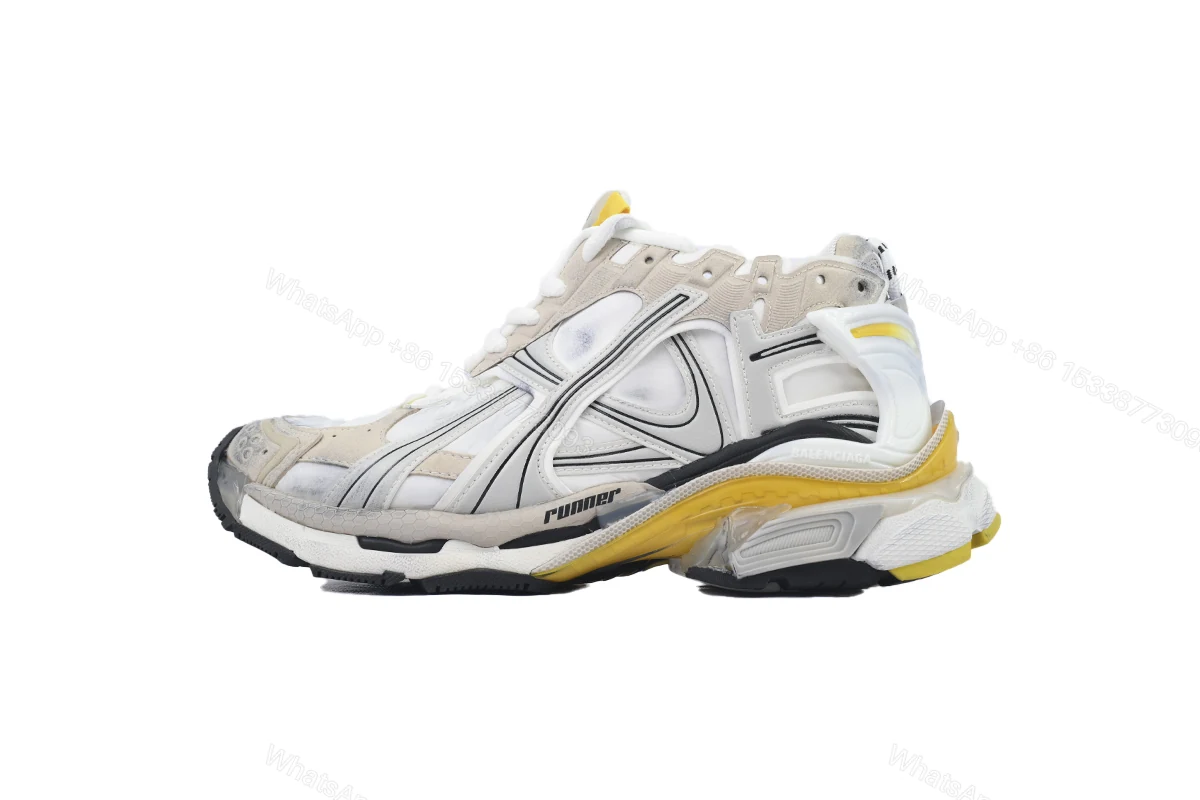 View 6 of Balenciaga Runner Sneaker 'White Yellow' 772767 W3RNY 9170