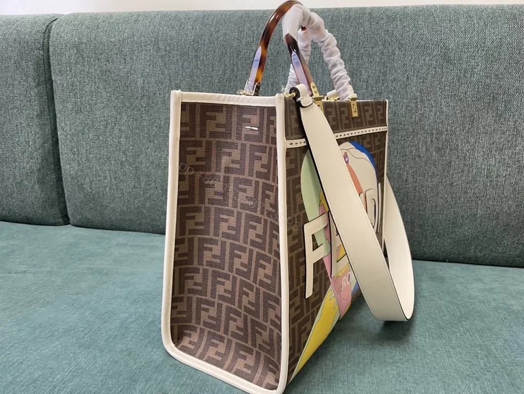 View 9 of Bold Fendi-Inspired Canvas Handbag: Modern Luxury