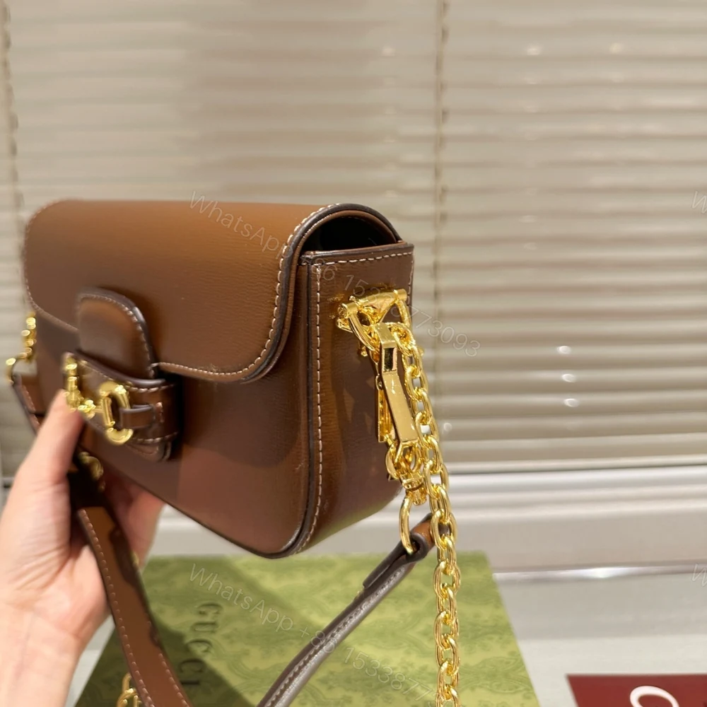 View 7 of Gucci Horsebit 1955 Small Shoulder Bag Brown 24Cm