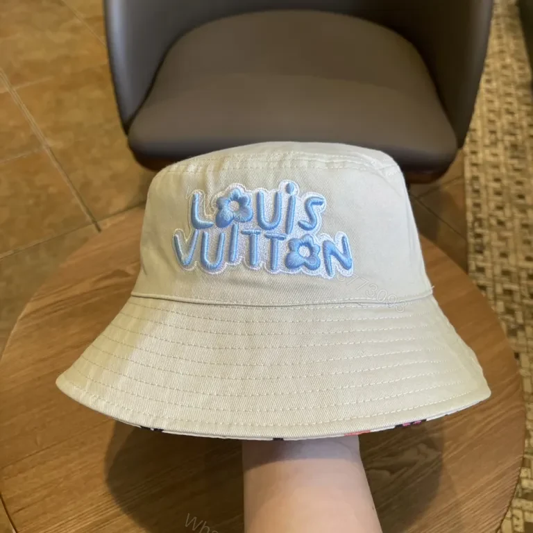 View 7 of Color-Shift Monogram Bucket Hat (Multicolor LV-Inspired)