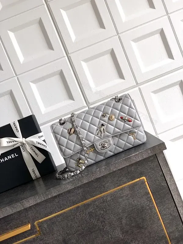 Quilted Leather Bag, Charm Accents, Everyday Luxury Bag — view 1