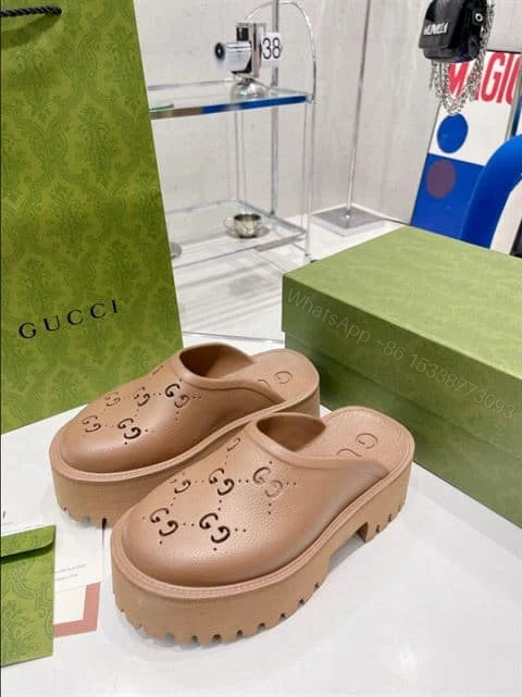 View 6 of GUCCI WONMEN’S PLATFORM PERFORATED G SANDAL – SDG017
