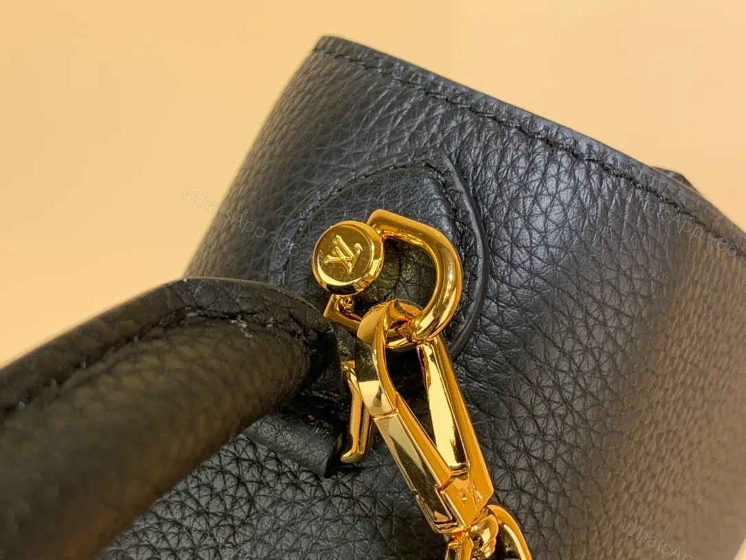 View 6 of Louis Vuitton LV Twist Handle Replica Woman’s Black Handbags 17x25x11cm