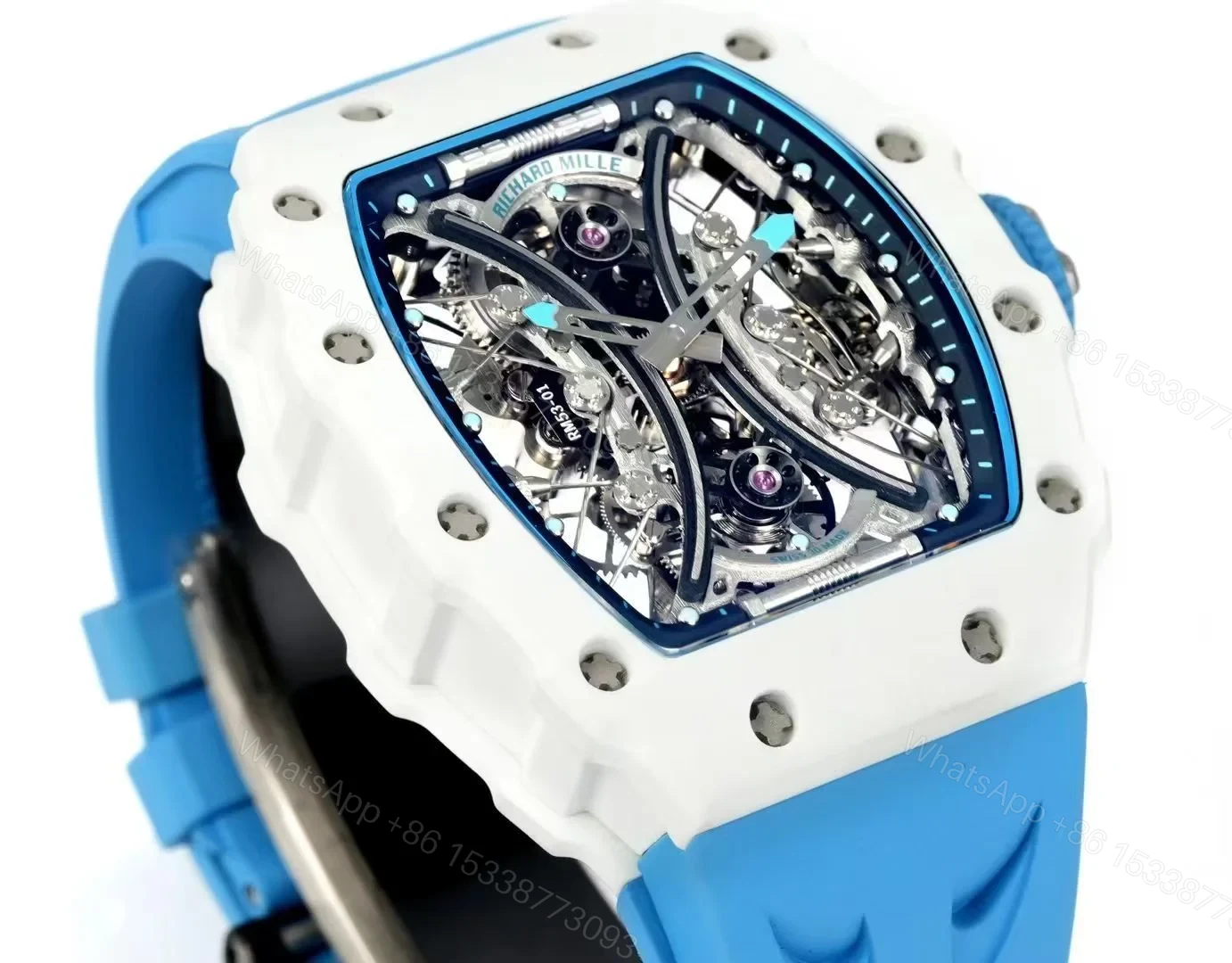 View 2 of Richard Mille RM53-01 Pablo Mac Donough Tourbillon Watch TPT Carbon Fiber Case Suspended Movement Sapphire Crystal Premium Edition RM53-01-PMD-TPT-TB