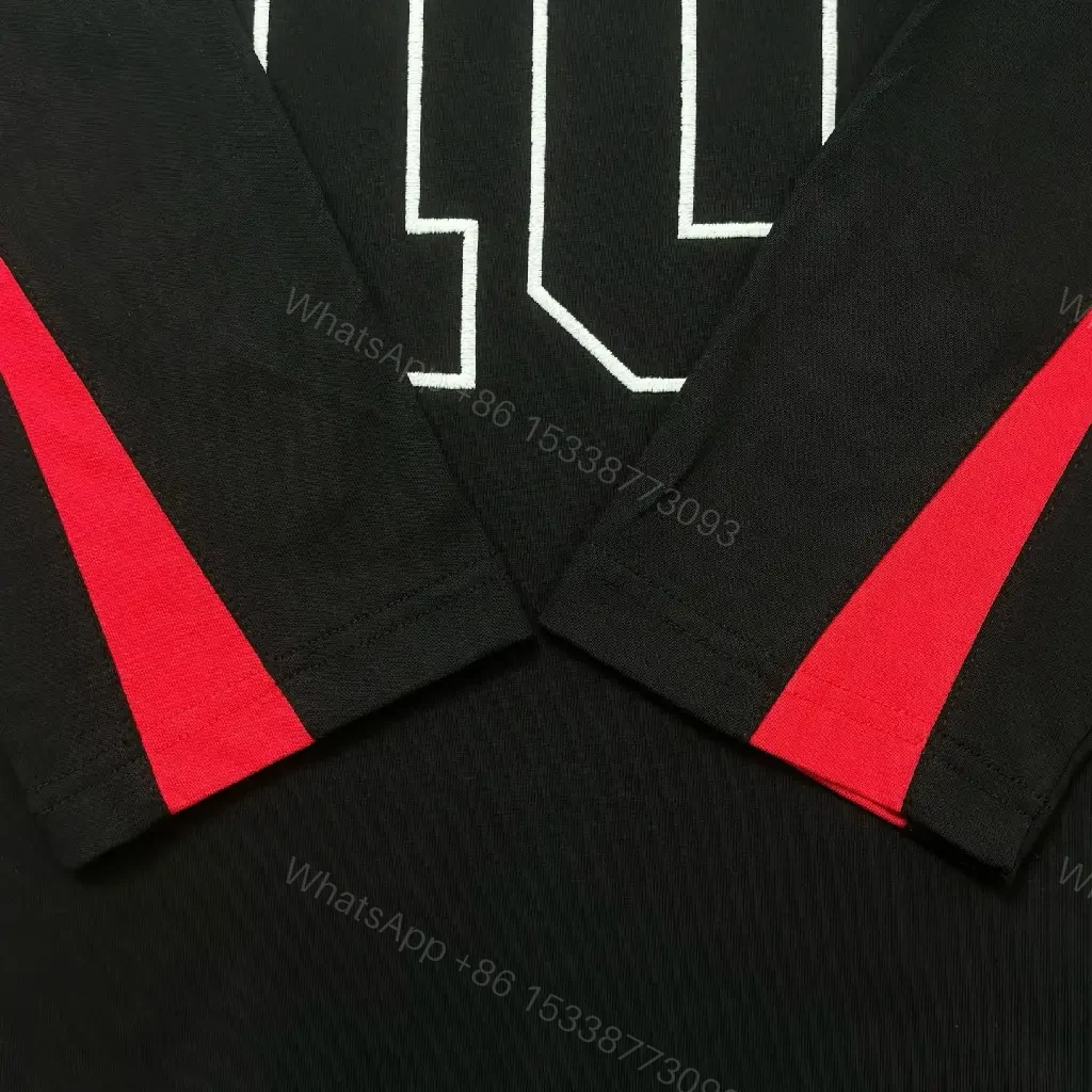 View 9 of Black Jersey + Premium Knit + Street Luxe + Bold BALENCIAGA-style Graphic + Jersey Top