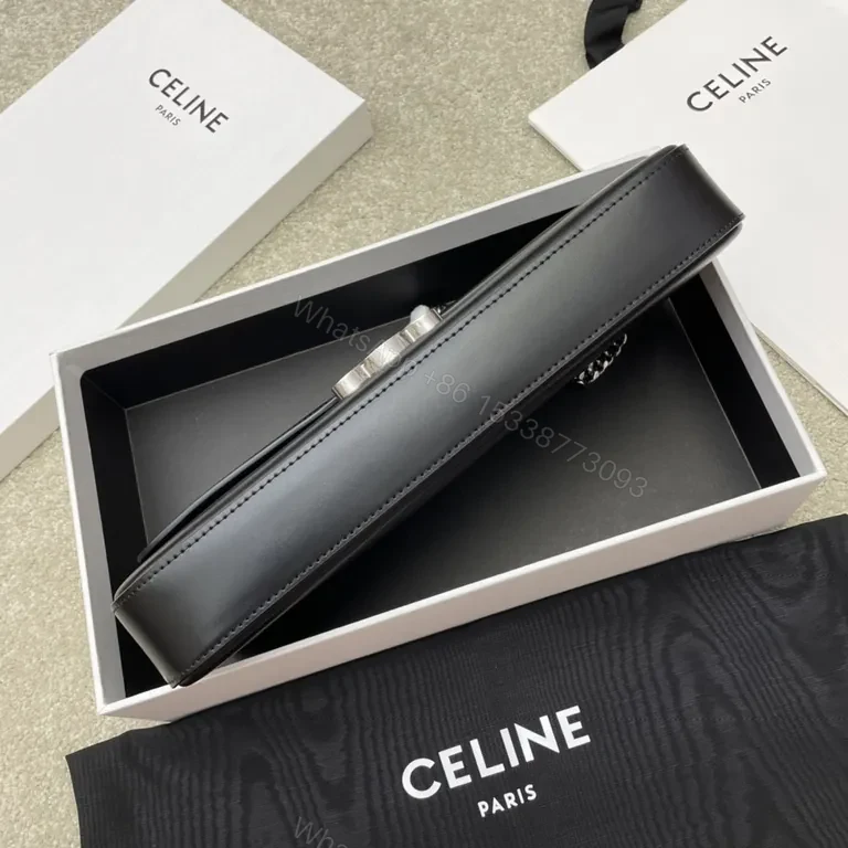 View 5 of Compact Luxe Crossbody Wallet Clutch - CELINE Leather