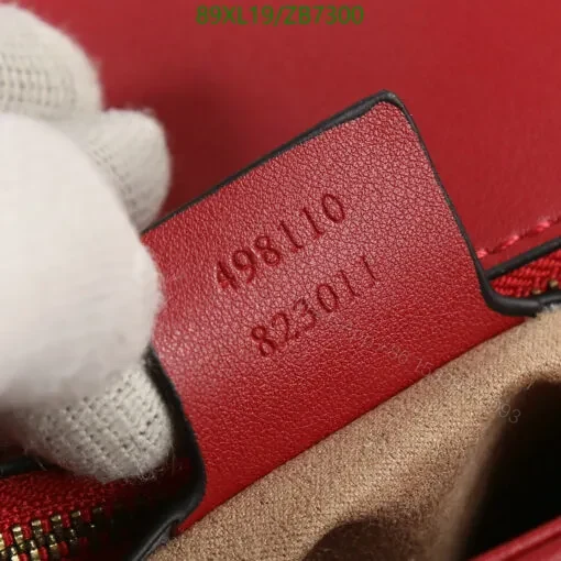 View 11 of Red Gucci Knockoff Leather Shoulder bag LMT982