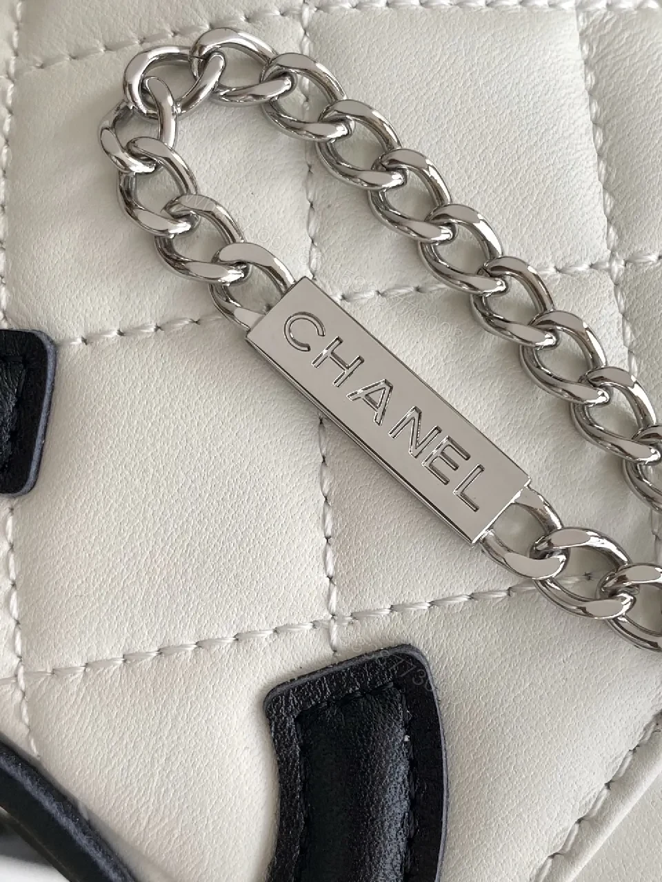 View 6 of Quilted Mini Bag with Signature Hardware - Dual-Tone Chic