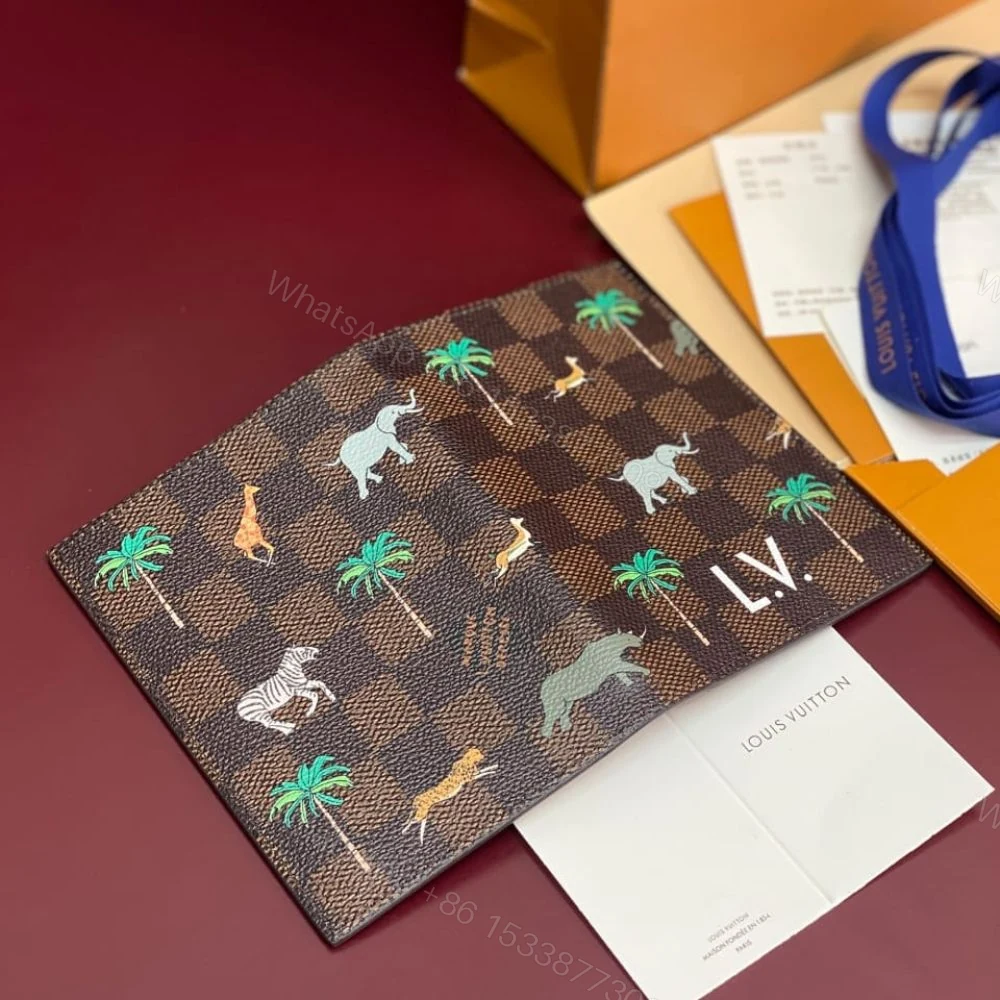View 4 of Louis Vuitton Passport Cover The Darjeeling Limited Brown 14Cm N40872