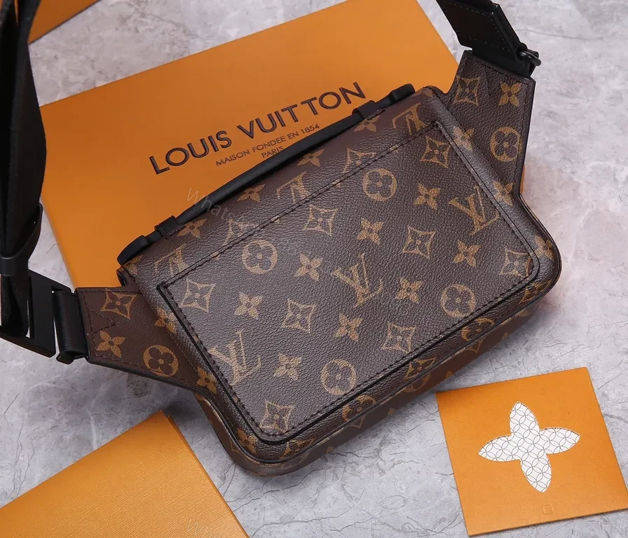 View 5 of Monogram Crossbody: Velvet-Black Canvas, Push-Lock, Unisex Style