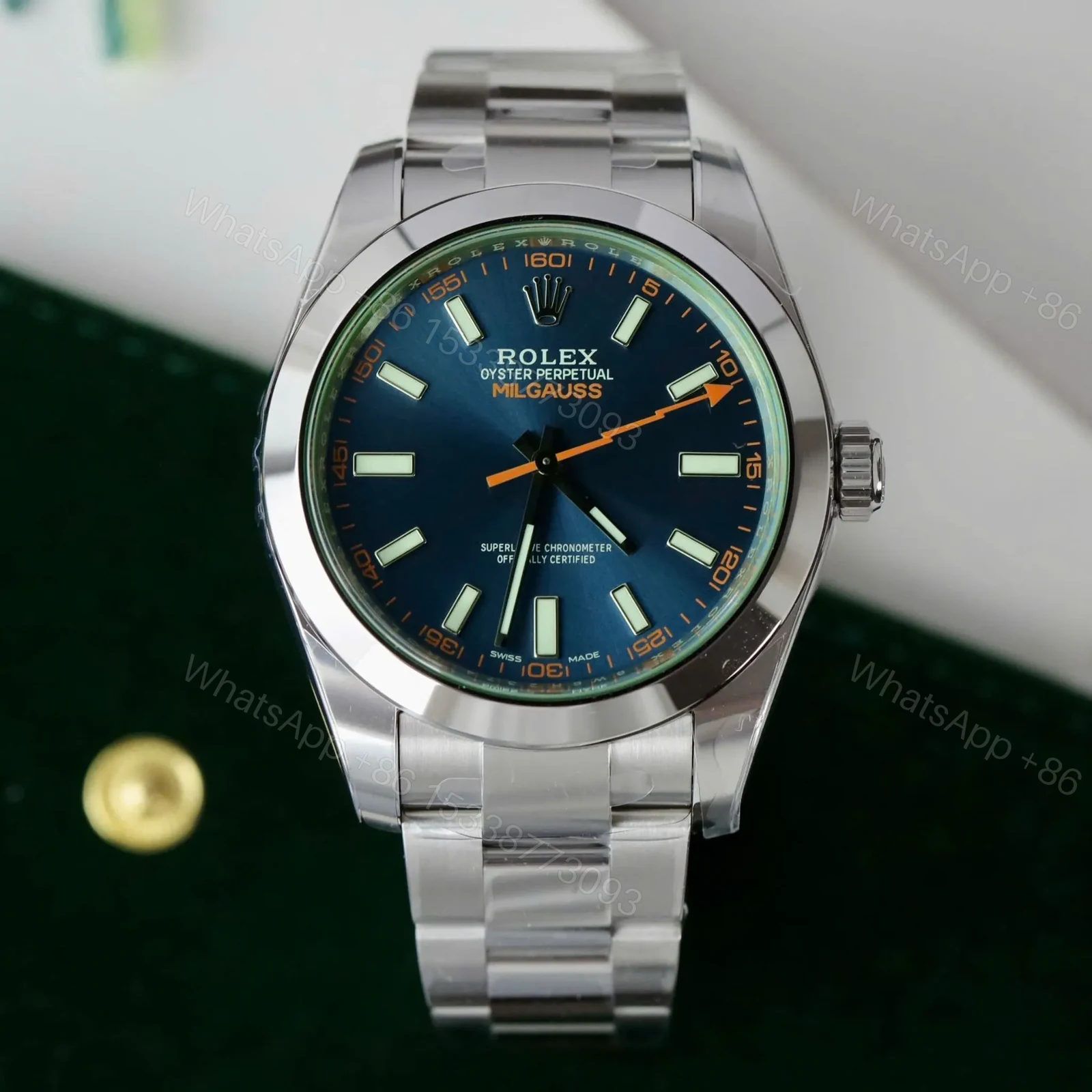 View 2 of Superclone Rolex Milgauss Blue Dial 116400GV