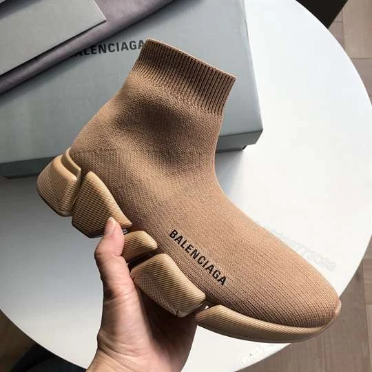 View 7 of BALENCIAGA MEN’S SPEED 2.0 SNEAKER IN BEGIE – BB141