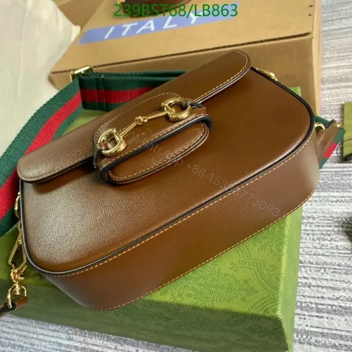 View 2 of Stylish Replica Gucci Brown Horsebit 1955 Bag 1:1 LB8635