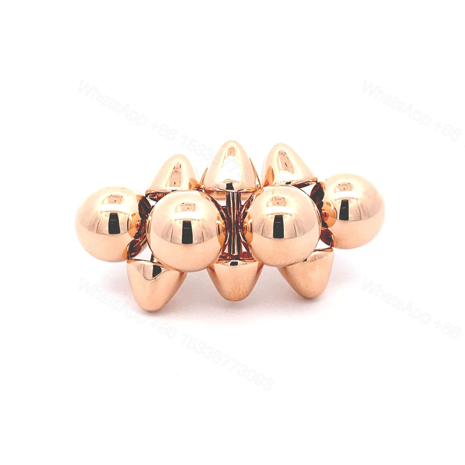 Solid 18K Rose Gold Clash de Cartier Ring, XL Model — view 1