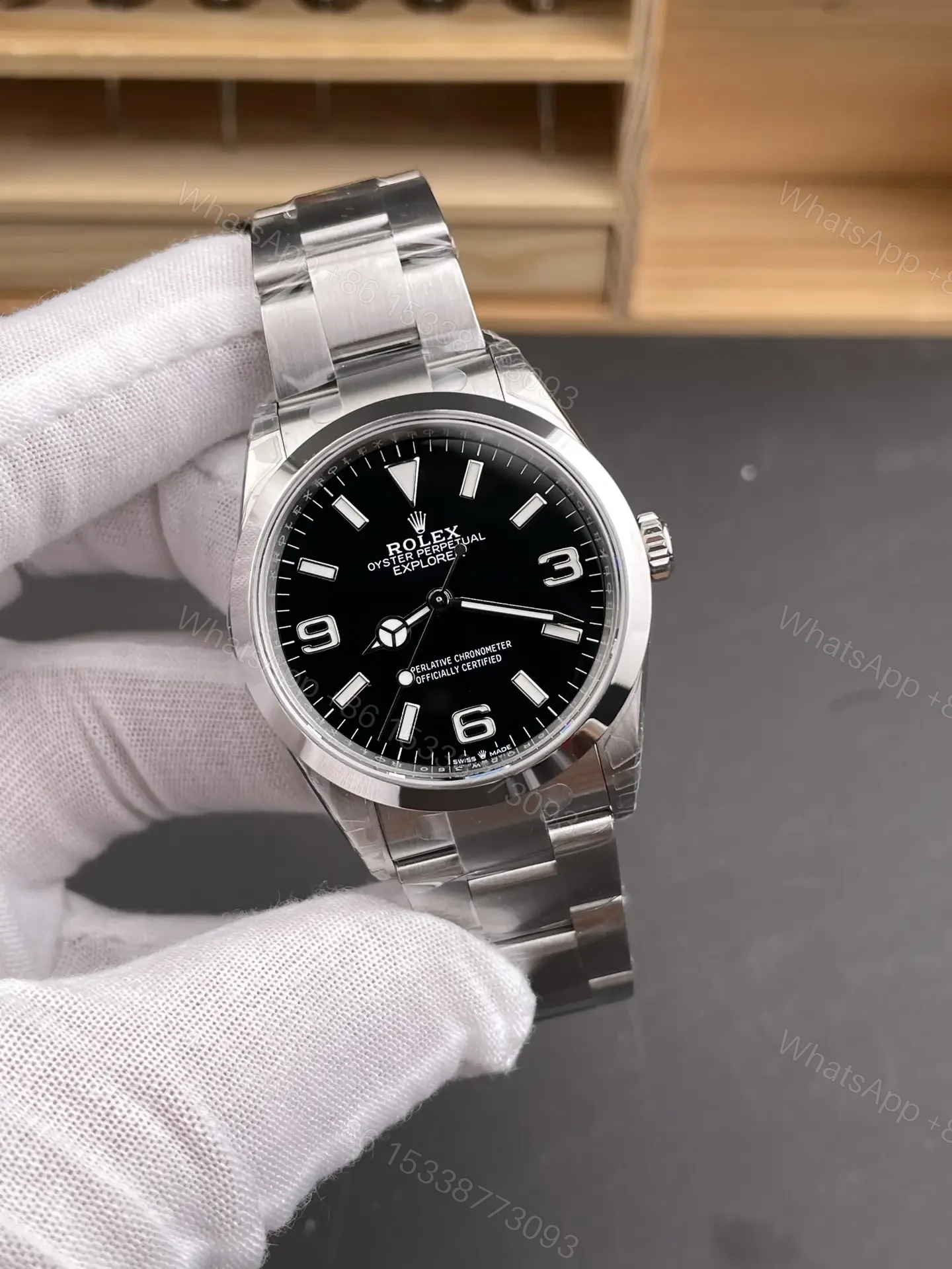 View 2 of Rolex Explorer 39 Stainless steel Black 214270-0001