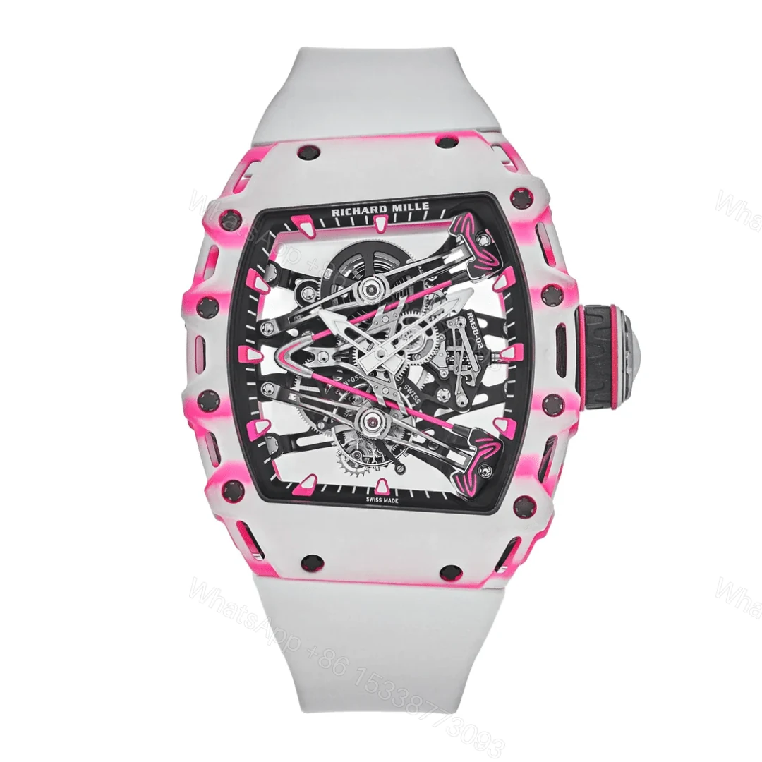 Richard Mille Bubba Watson Tourbillon RM38-02 White and Pink Replica — view 1