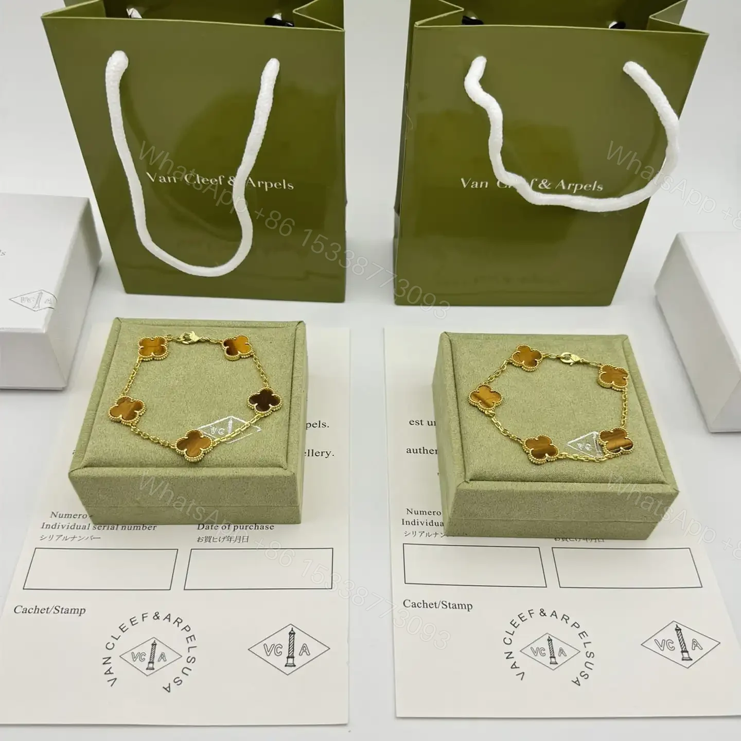 View 13 of 高仿首飾VanCleef&Arpels*RD35600虎眼石黃金手鏈