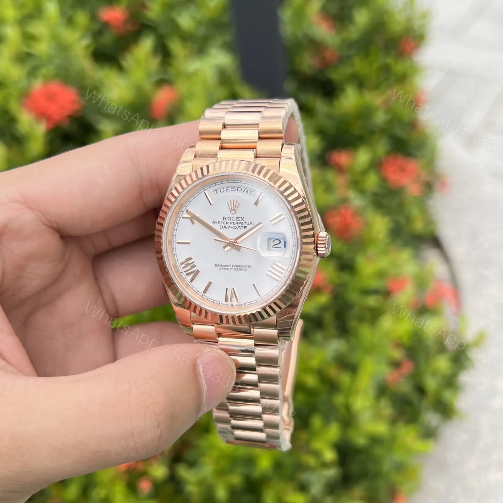 View 5 of Superclone Rolex Day-Date White Dial 128235-0070 36 mm