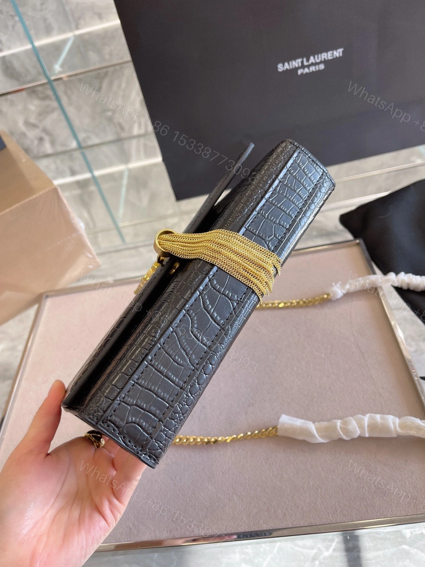 View 8 of Saint Laurent Kate Medium Tassel Shoulder Bag Women
