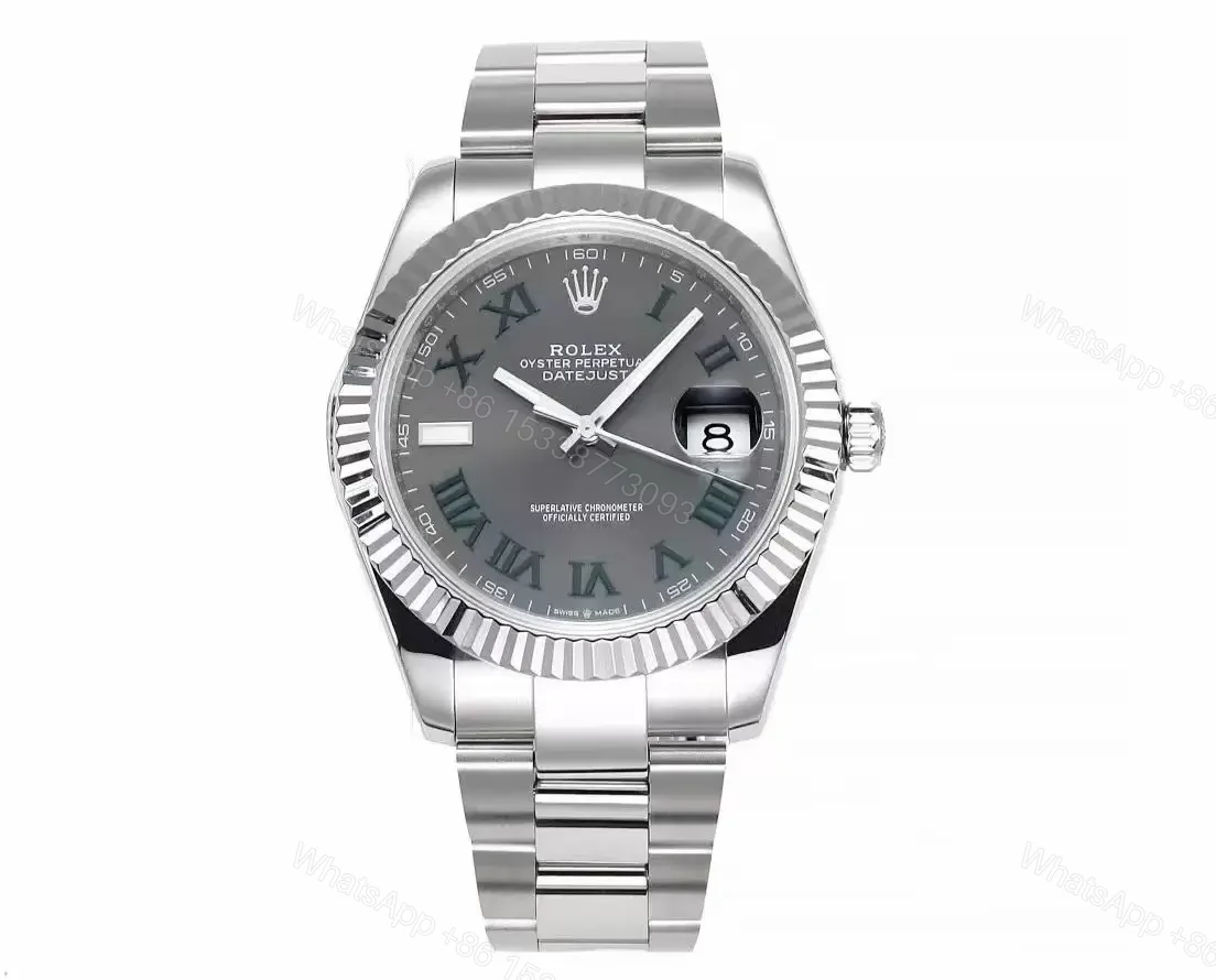 OW Factory Clean Factory Rolex Datejust 41mm Silver Grey Dial Watch — view 1