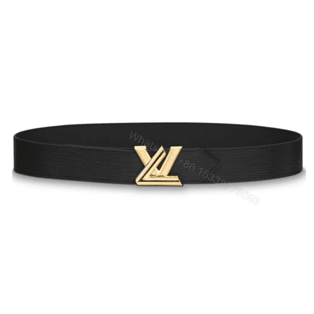 LOUIS VUITTON EPI LEATHER LV TWIST 40MM BELT M0068W BLACK – B138 — view 1