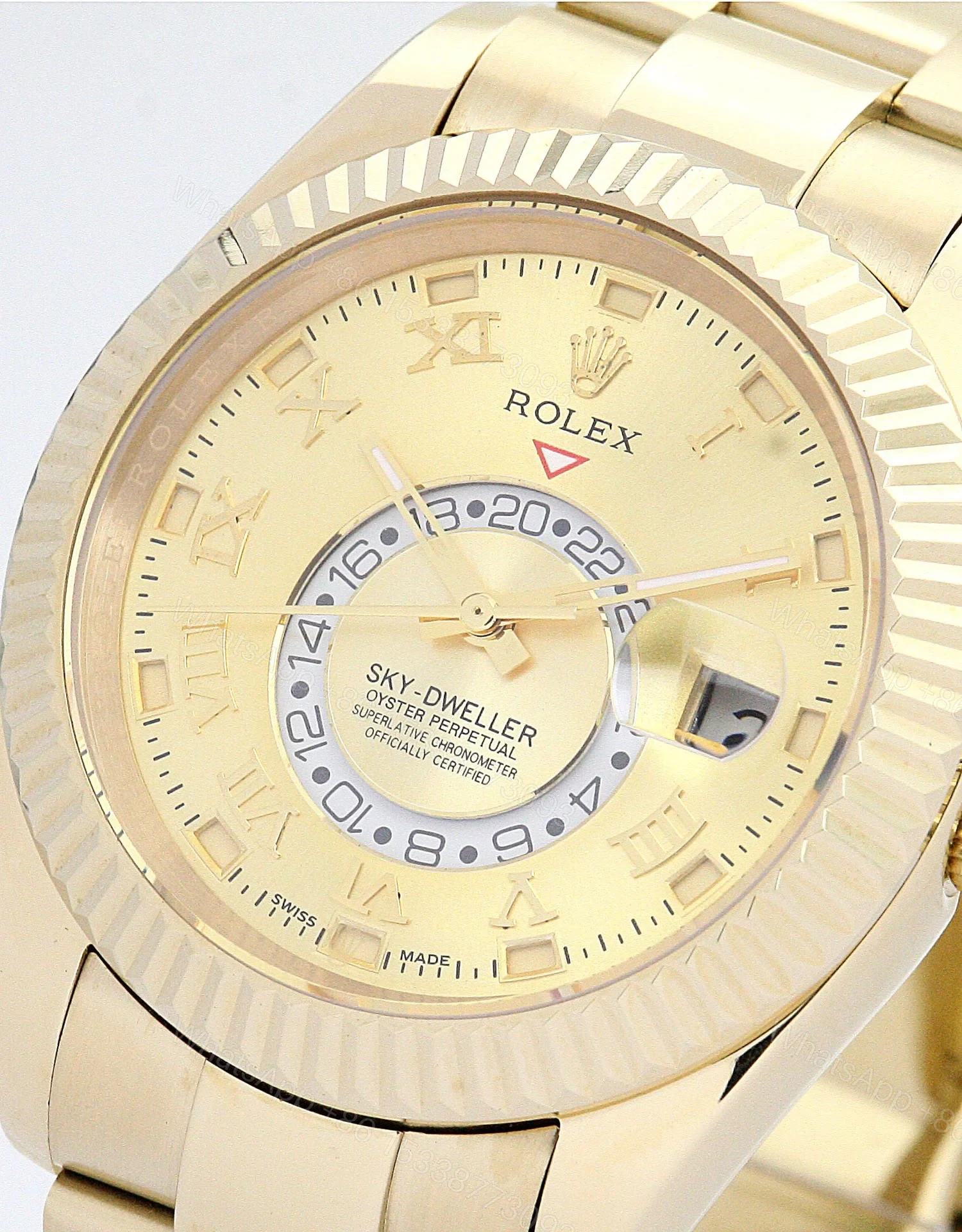 View 3 of Replica Rolex Sky-Dweller Champagne Dial 326938