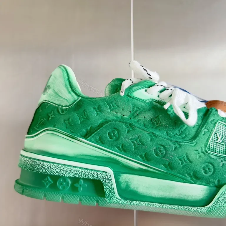 View 7 of Emerald LV Signature Sneakers: High-Top Luxury Comfort