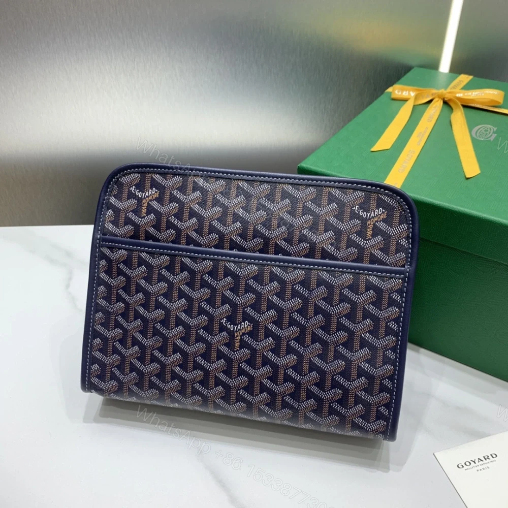 高仿Goyard*JOUVEN3多功能洗漱手拿包深藍小號免檢版 — view 1