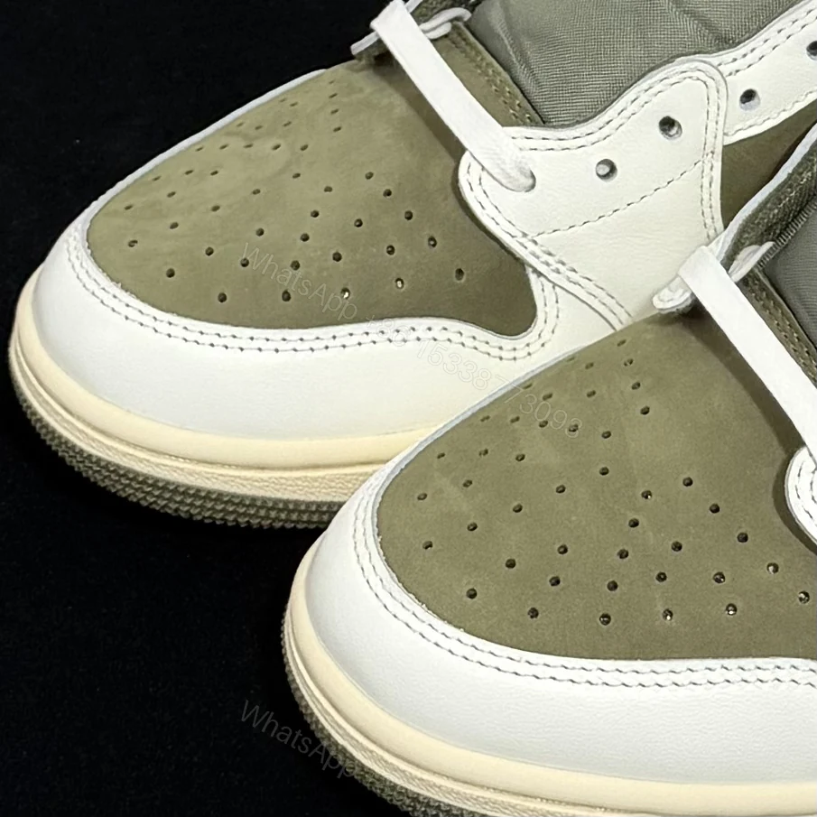 View 4 of Travis Scott x Air Jordan 1 Low Medium Olive Reps