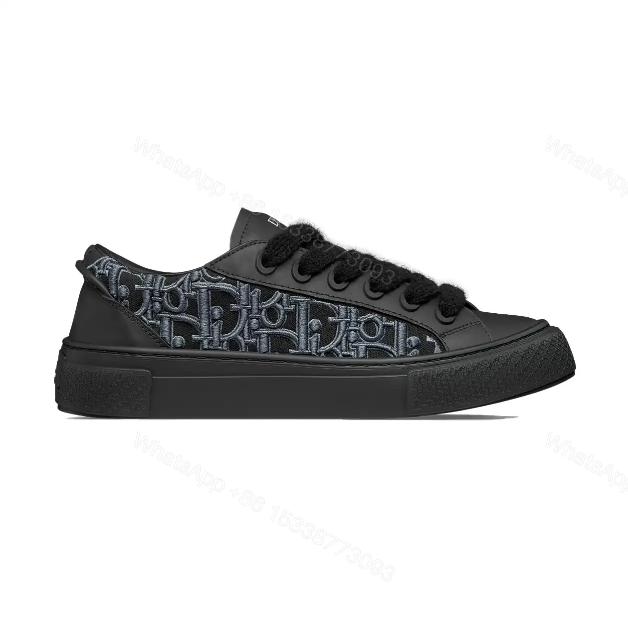 DIOR B33 SPIN SNEAKERS – LIMITED AND NUMBERED EDITION BLACK SMOOTH CALFSKIN – CD207 — view 1