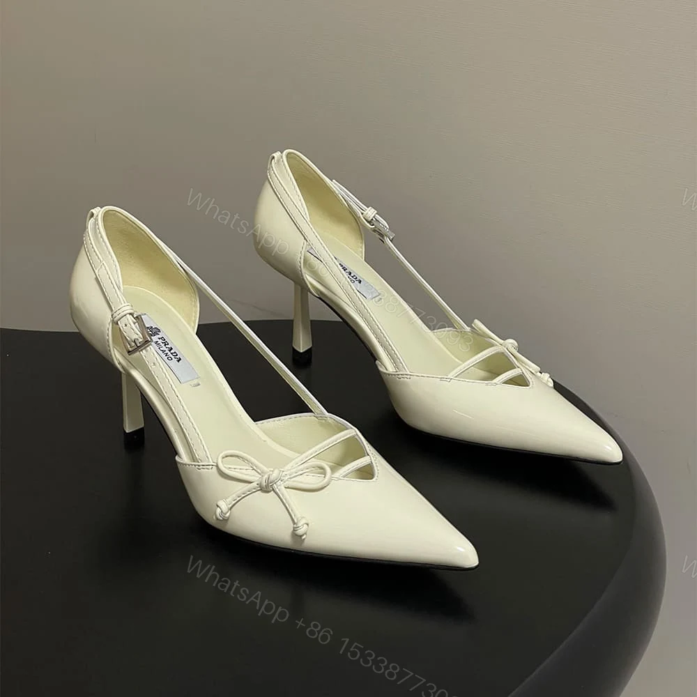 View 2 of Prada Open-side leather pumps