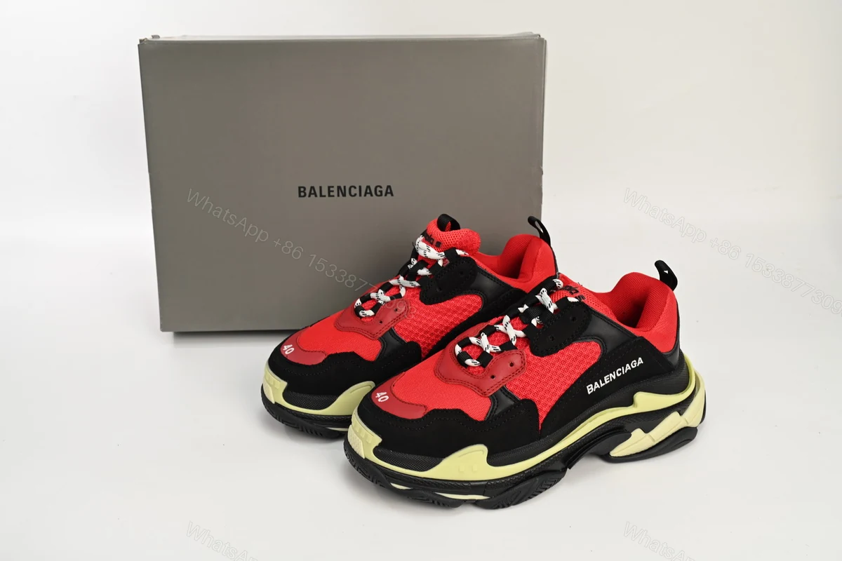 View 2 of Balenciaga Triple S Black Red Grey 483513 W06E1 1006
