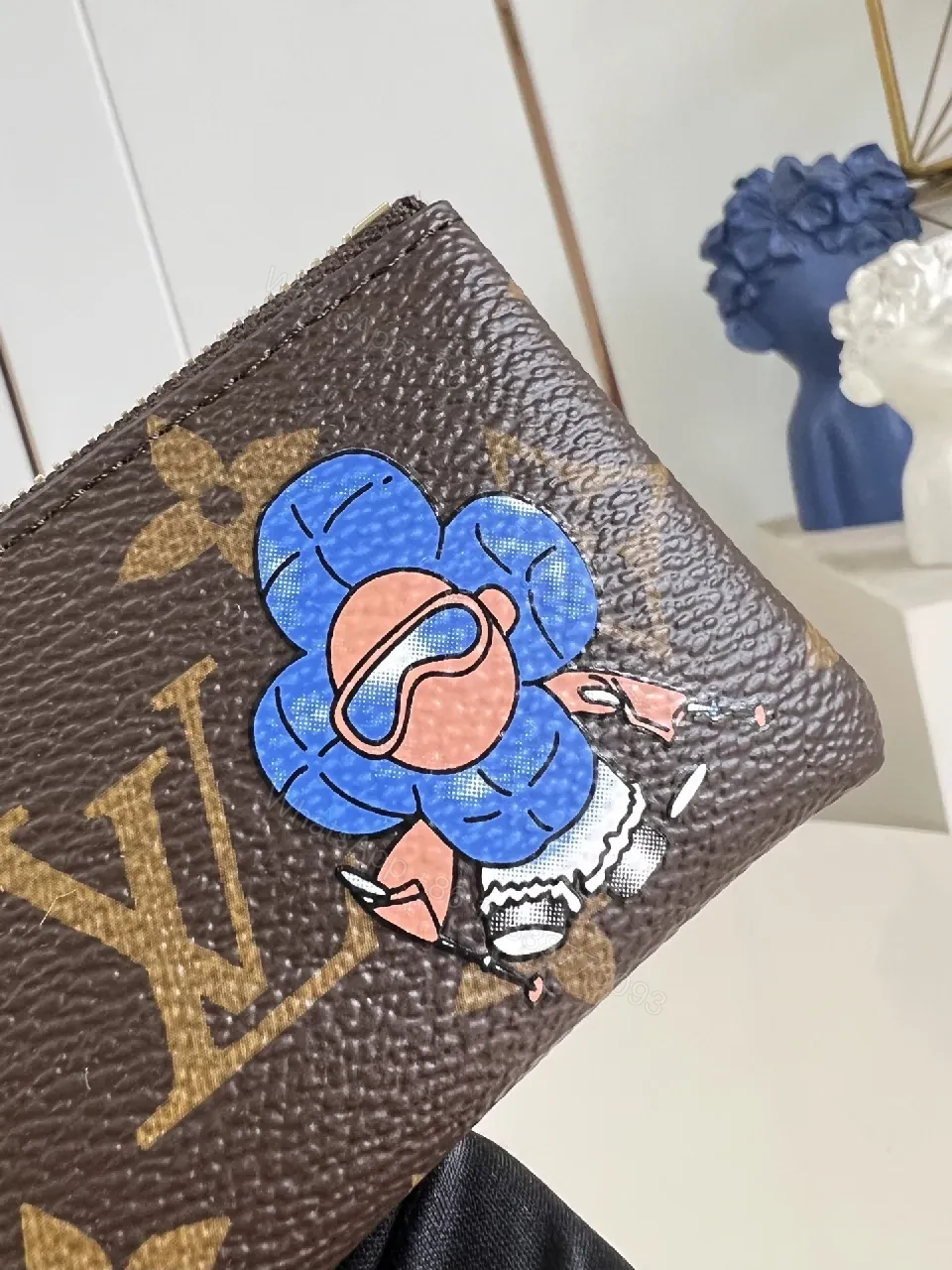 View 4 of Colorful Monogram Card Wallet: Compact Luxury with Playful Art