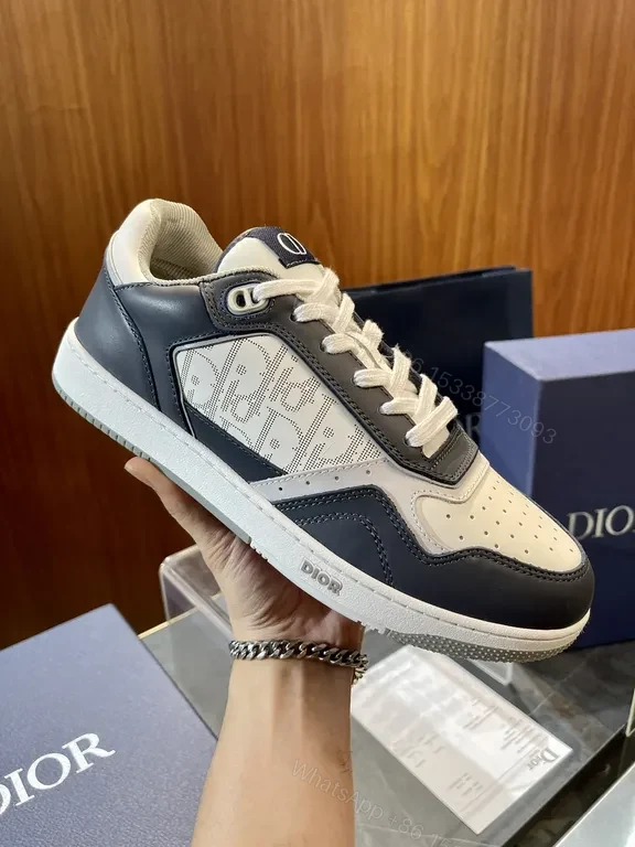 View 8 of Refined Textured High-Top Sneaker with Dior Detailing