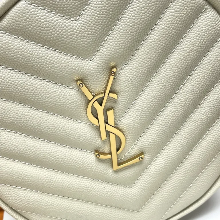 View 8 of Grey Chevron Round Bag Replica YSL Crossbody