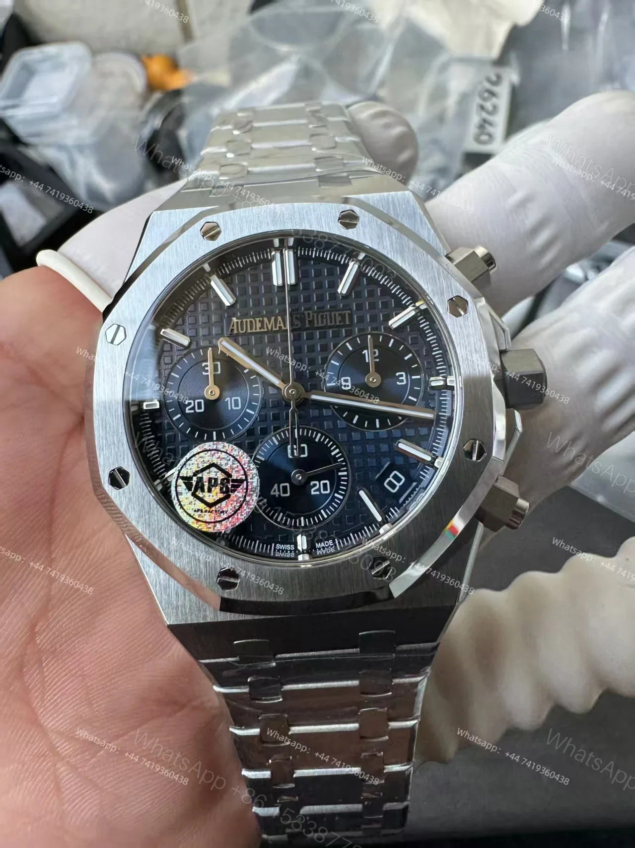 View 10 of Audemars Piguet Super Clone Royal Oak Blue Dial 26240 Chronograph 41mm Cal.4401