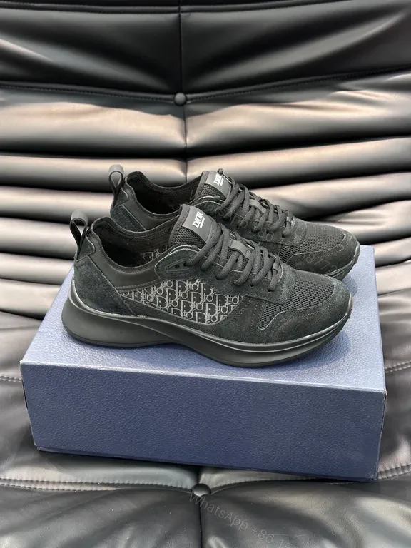 View 4 of Black Suede & Mesh Sneaker: All-Day Comfort, Mono Texture, Designer-Inspired Style