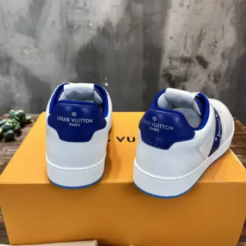 View 7 of LOUIS VUITTON RIVOLI LOW-TOP SNEAKERS IN WHITE AND BLUE – LSVT370