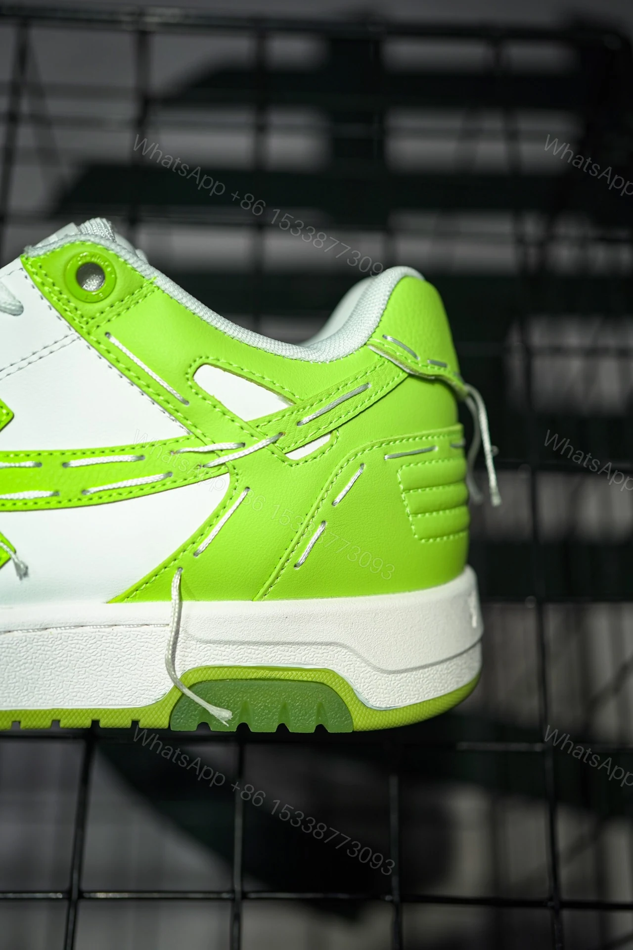 View 5 of OFF-WHITE Out Of Office Sartorial Stitching White Green