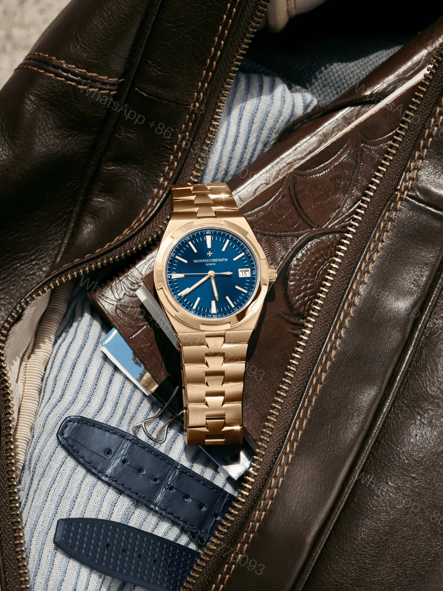 View 7 of Replica vacheron constantin Overseas self-winding 41 mm Pink gold, 18K 5N pink gold