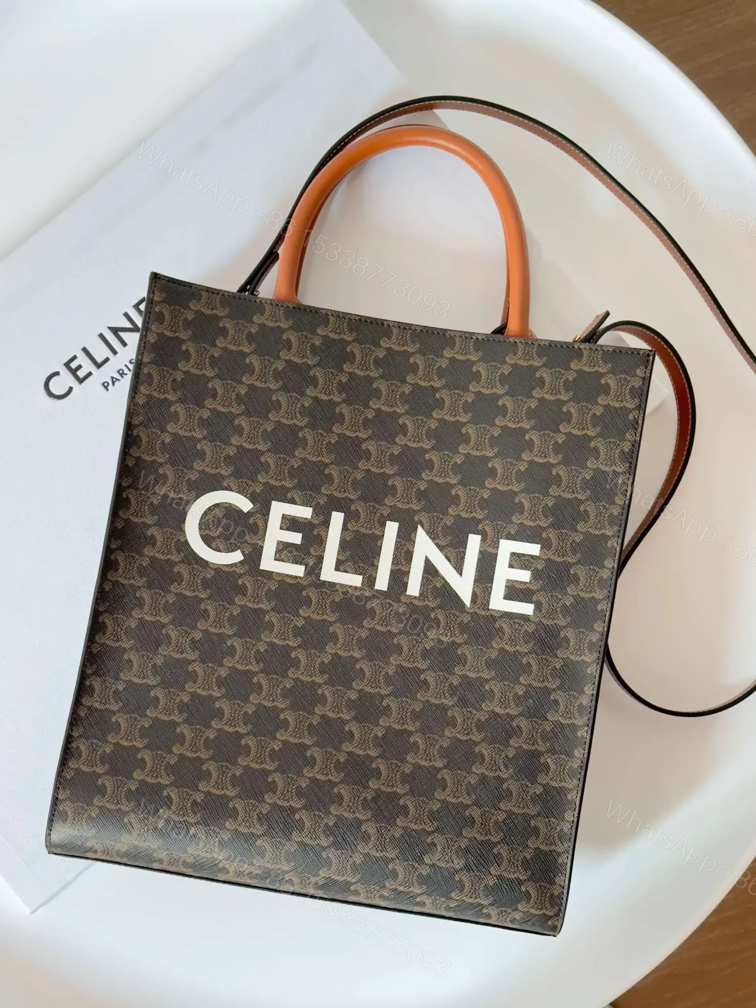 View 7 of Celine Tote Triomphe Canvas Super Quality Handbag 28x32cm