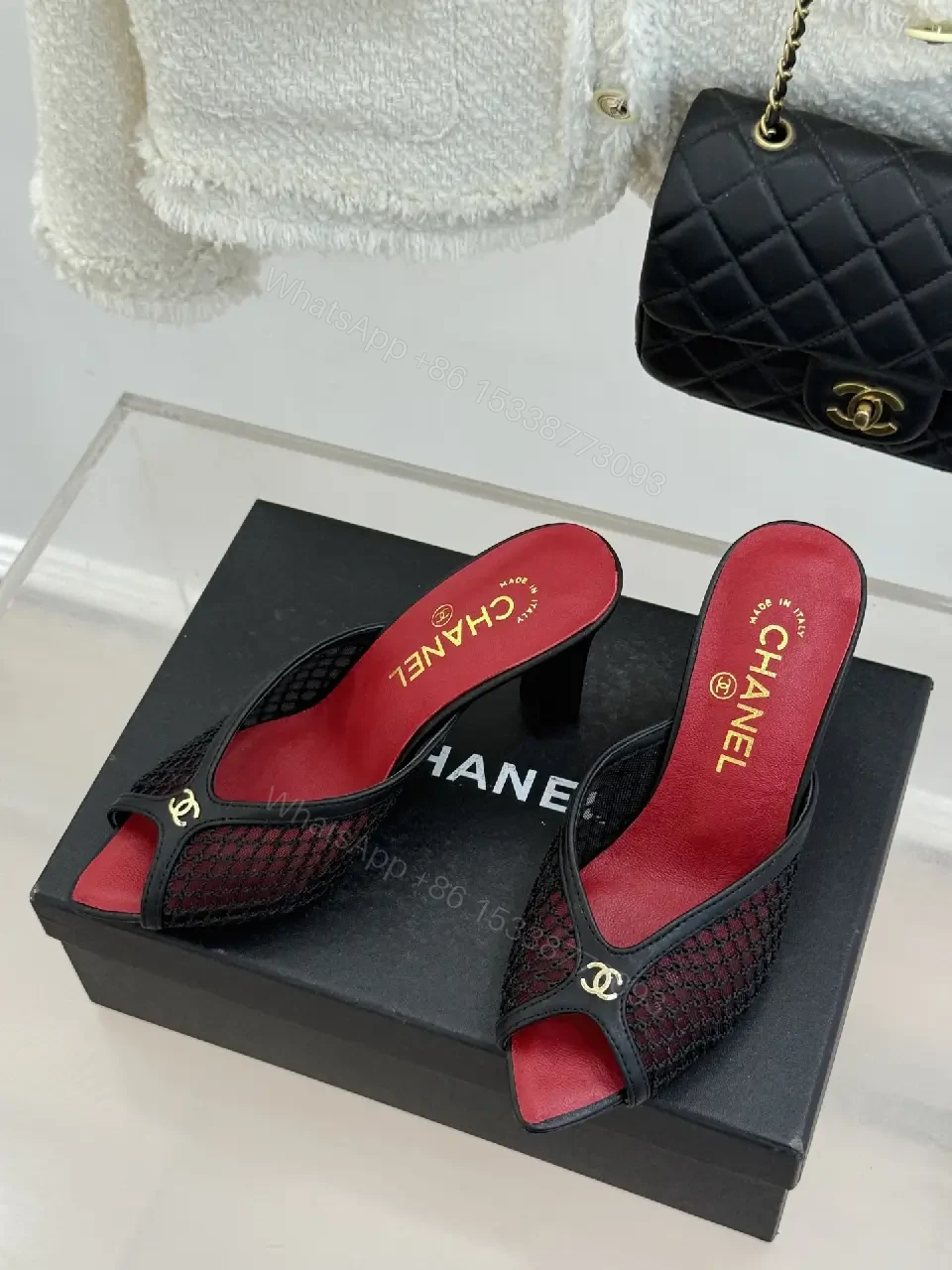 View 9 of Red Leather Modern Comfort Fit Mules
