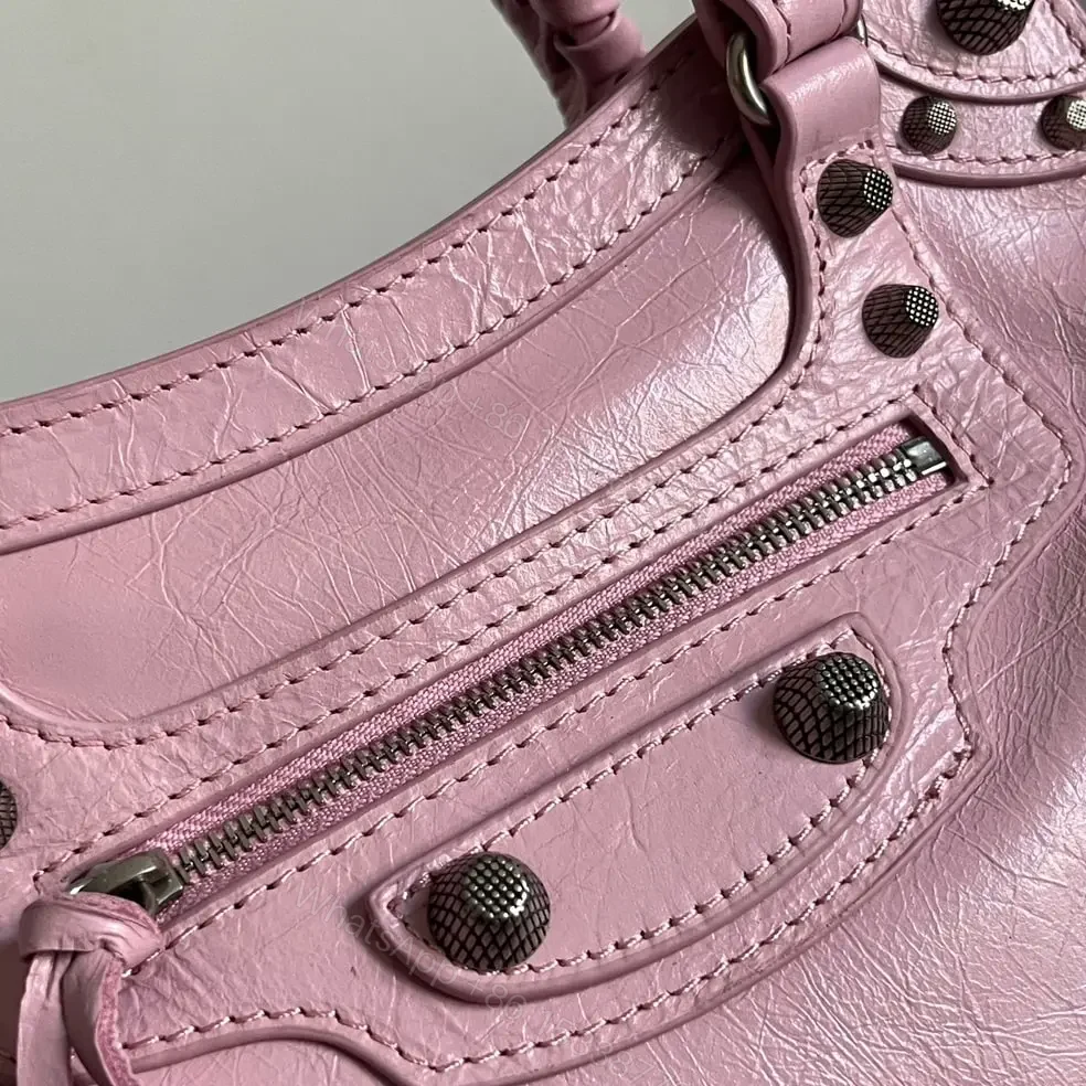 View 11 of 高仿Balenciaga*NeoCagole系列機車包粉色