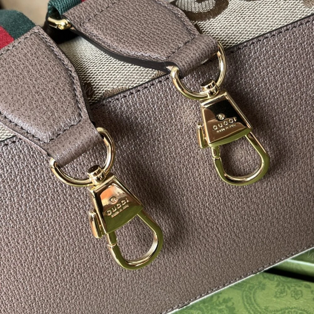 View 7 of Gucci Tote Bag With Jumbo Camel And Ebony Jumbo GG Canvas 37cm ‎678839 UKMDG 2570