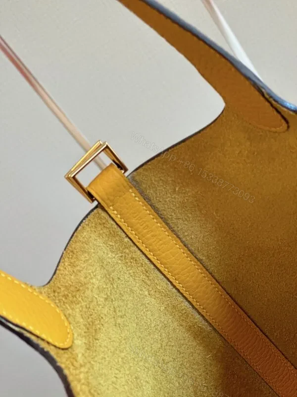 View 3 of HN 18 Yellow Togo leather Gold Hardware