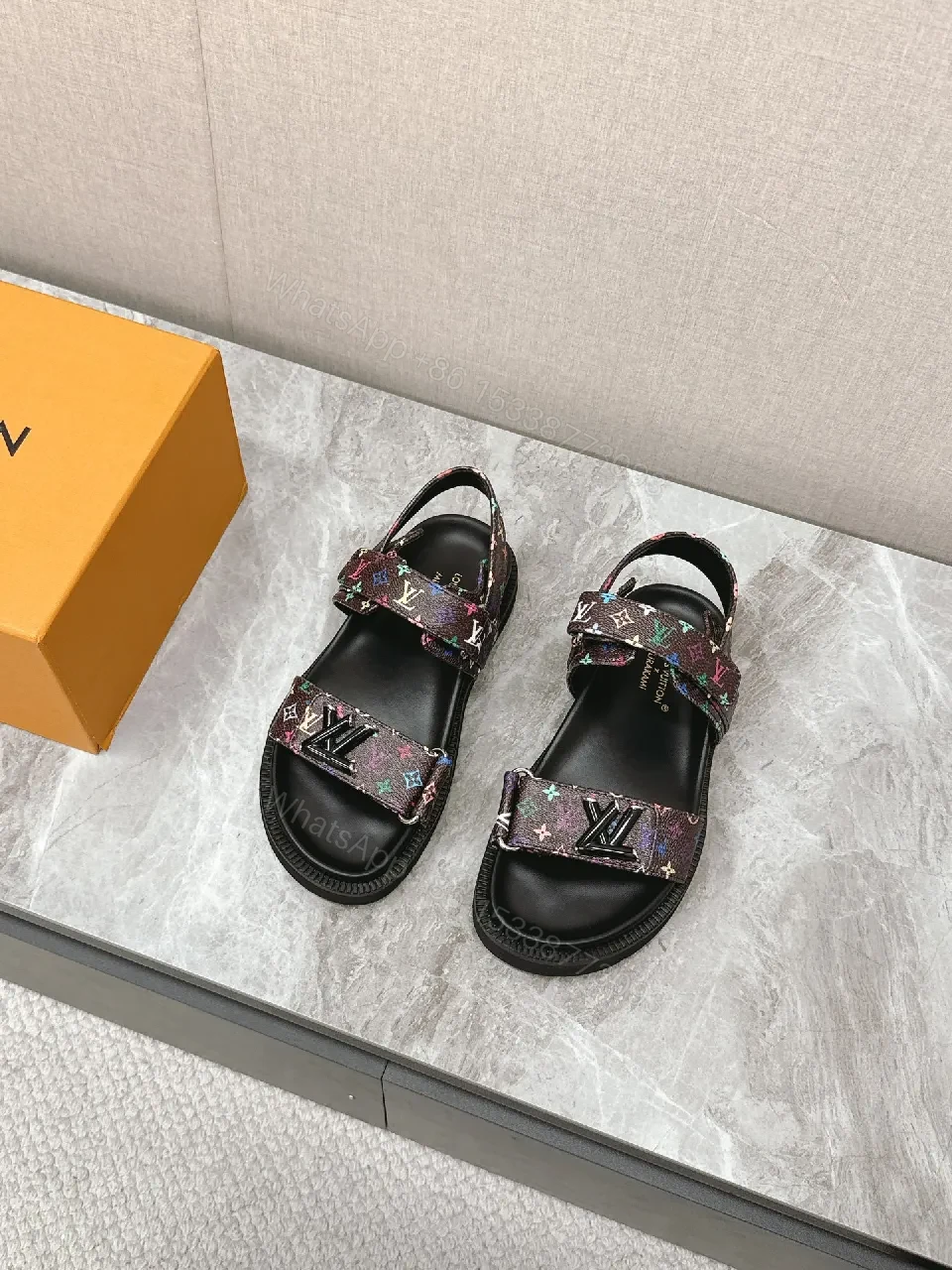 Colorful LV Monogram Sandals - Bold, Comfortable, Durable — view 1