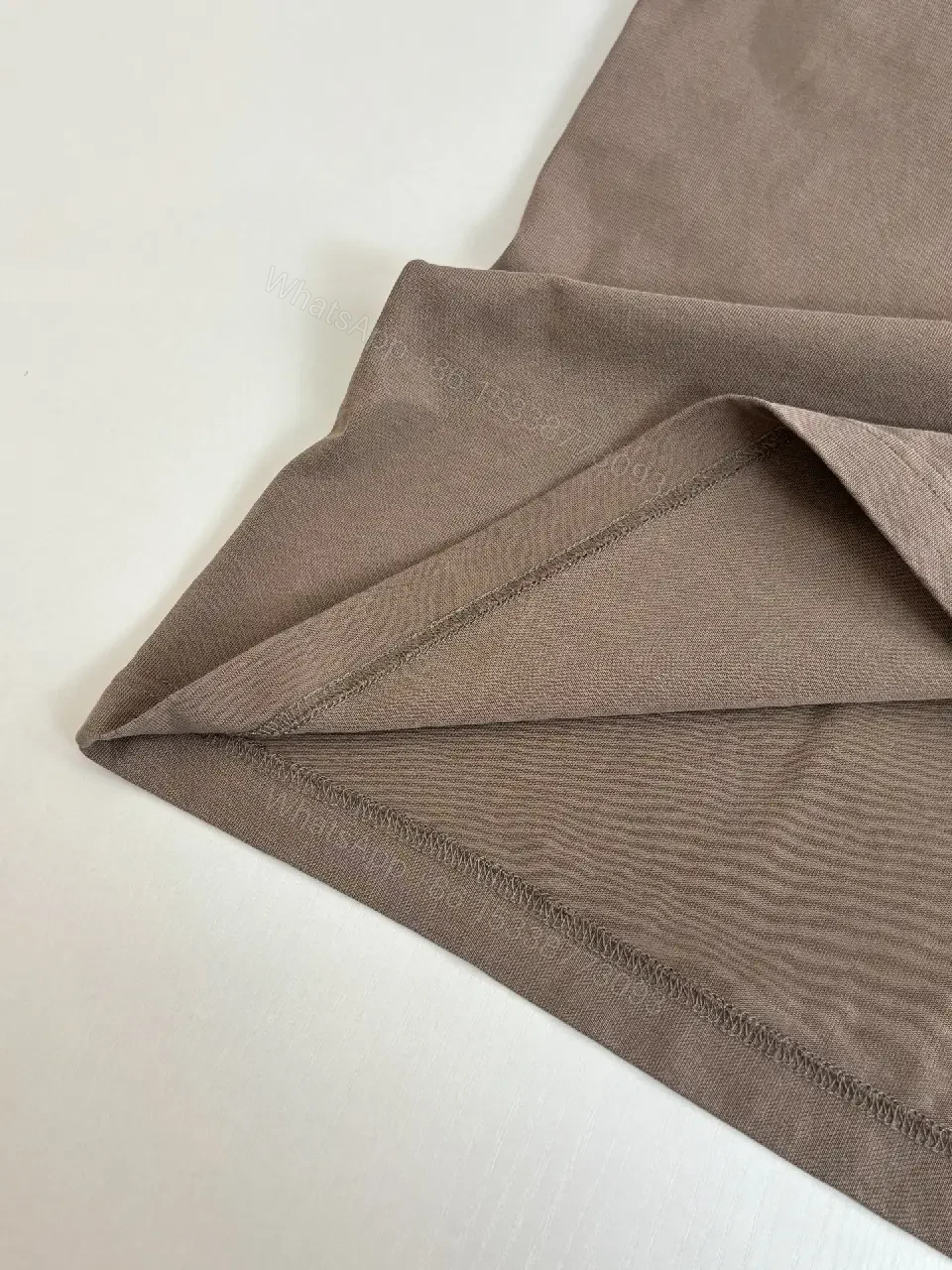 View 11 of Taupe Cotton Tee-Dress: Relaxed, Minimal, Designer-Inspired