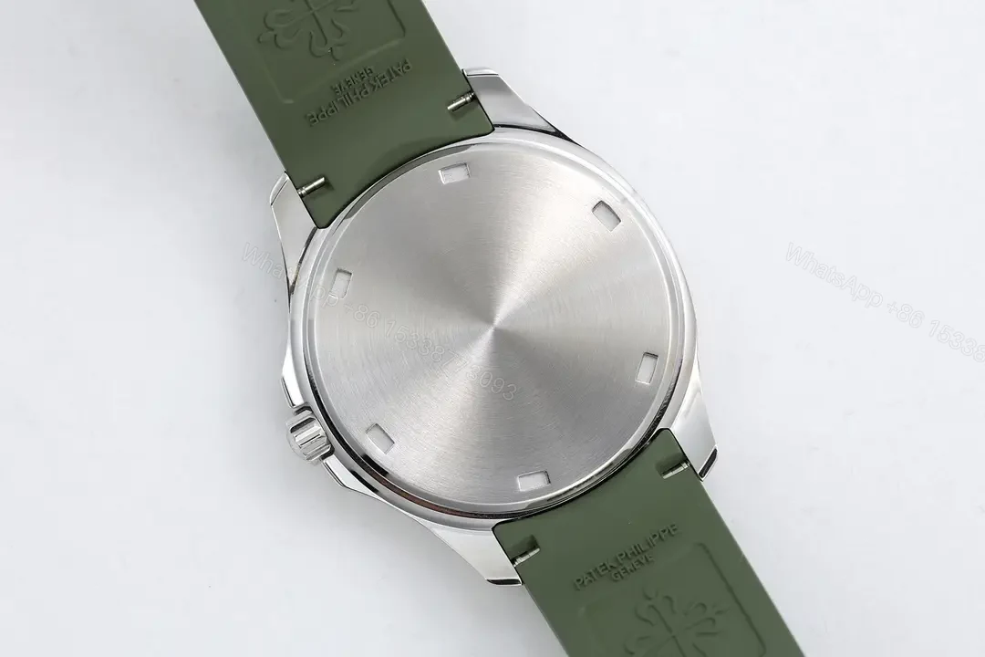 View 9 of Patek Philippe Aquanaut Green Diamond Watch Rubber Strap Ultimate 38MM PP-AQUANAUT-38-GRN-DIA-RUB