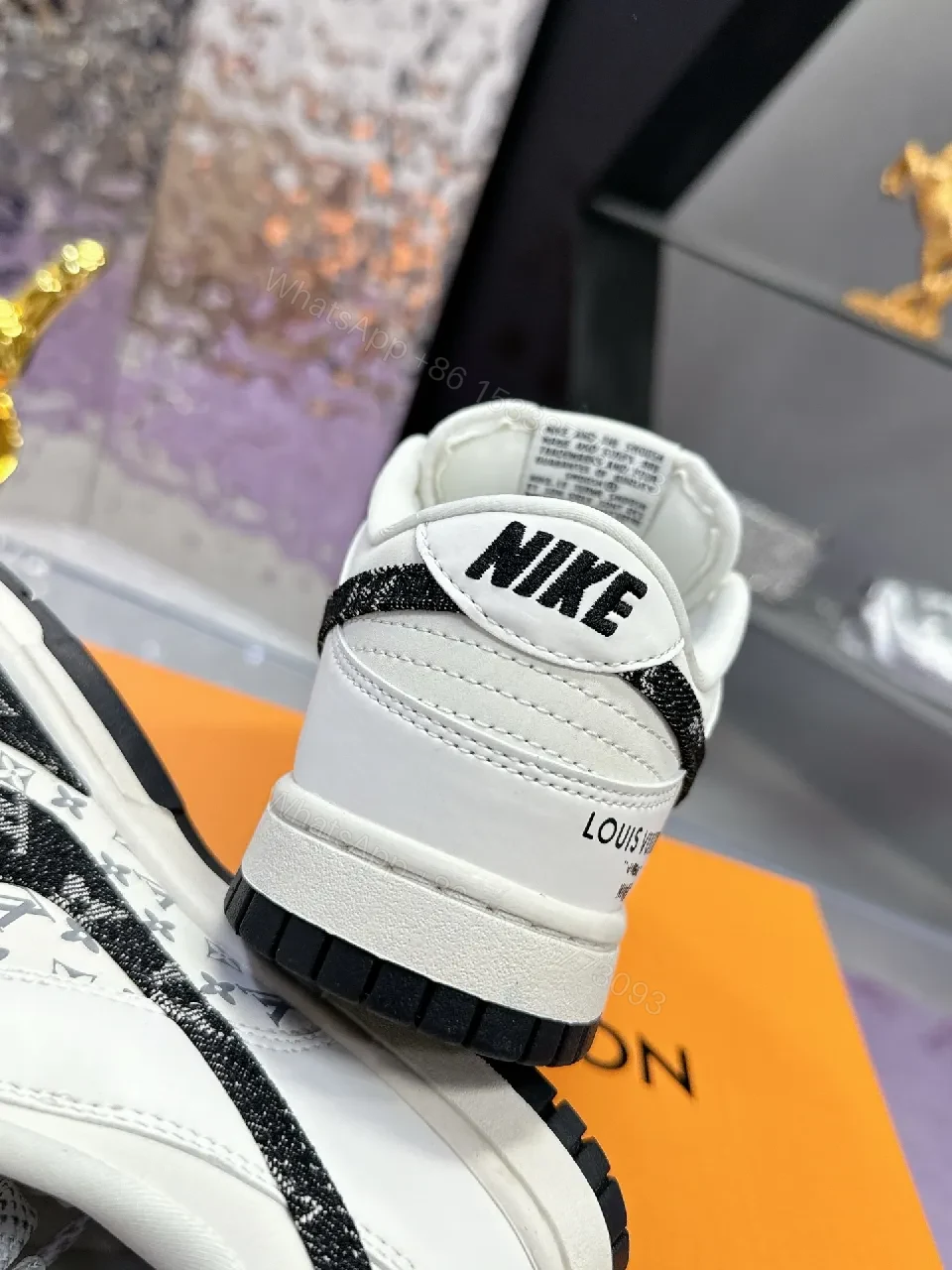 View 9 of White & Black LV-Inspired Sneaker: Statement Craft, Everyday Precision