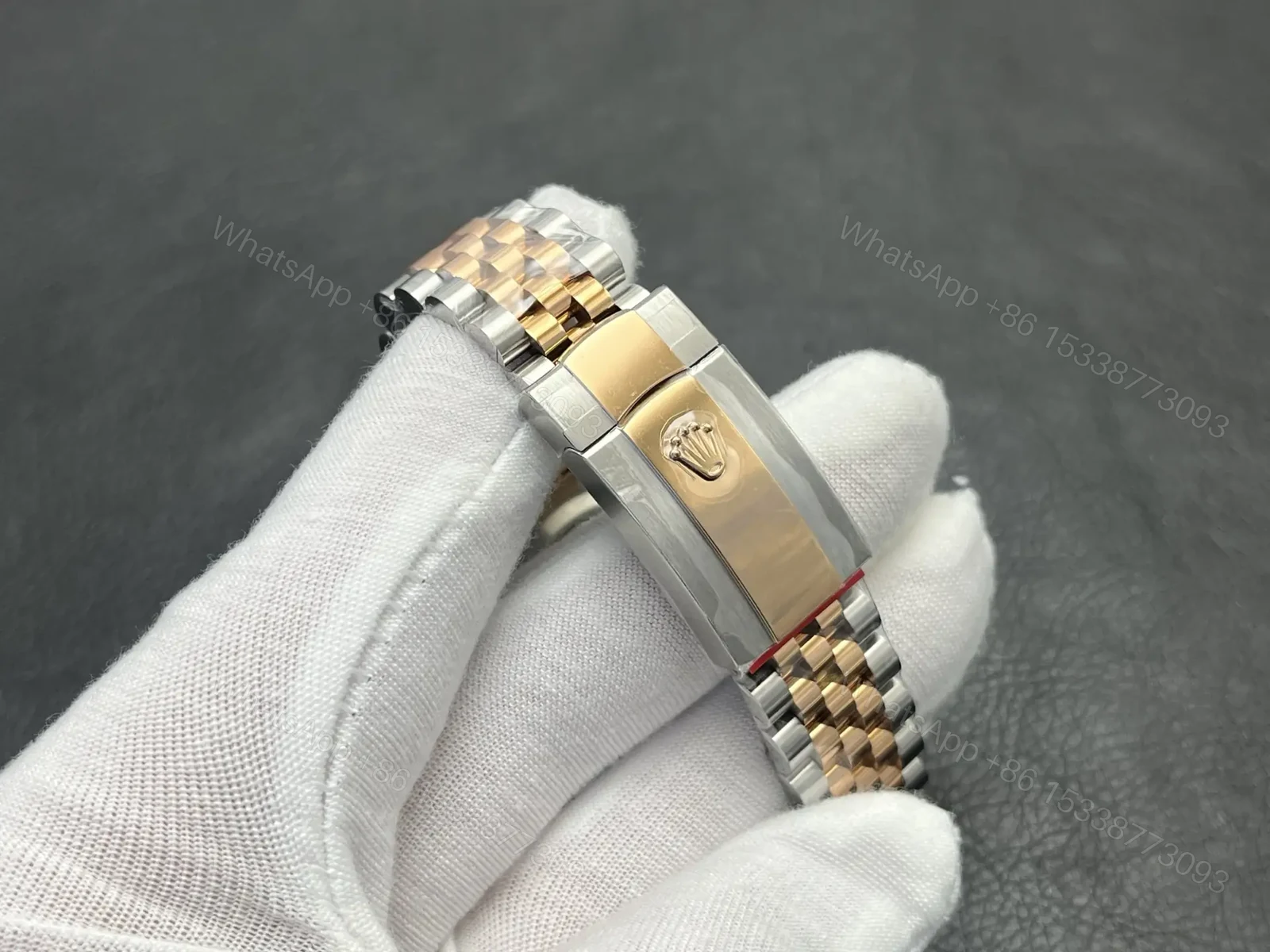 View 8 of Rolex Datejust 31 Stainless Steel Rose Gold Fluted Grey Roman Jubilee 278271-0030